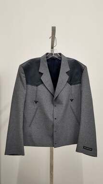 Vintage Crazy Horse Western Wool Blend Sport Coat - Grey/Black
